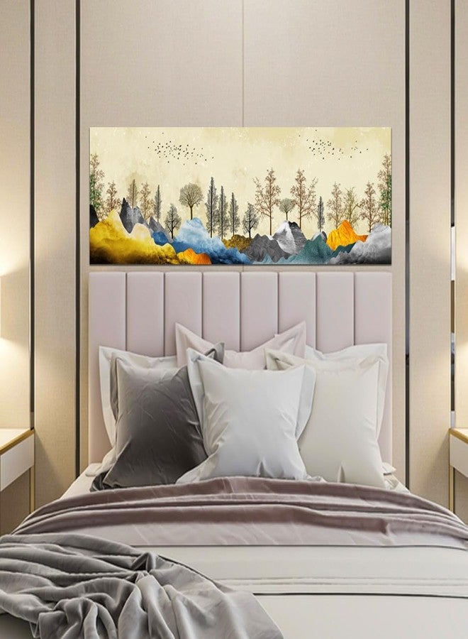 WallDaddy Premium Textured Painting Wallpaper for Bedroom Wall | Self Adhesive Large Size (6ft x 2ft) for Double Bed | Premium Material Wallpaper | HD Print Wallpaper (Vintage Landscape) - Image 1
